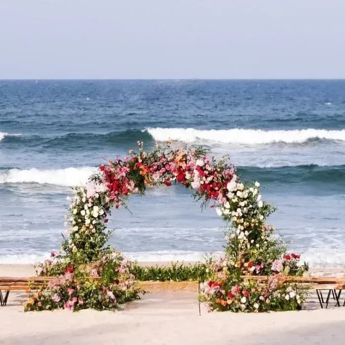 Dream weddings by the azure waves.