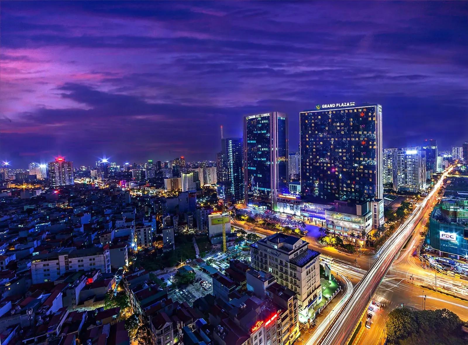 Enjoy the vibrant night beauty of Hanoi and the luxury of Grand Plaza.